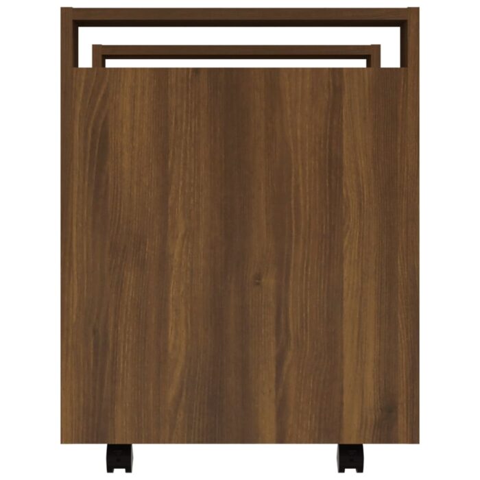 Chariot de bureau Chêne marron 60x45x60 cm Bois d'ingénierie – Image 6