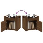 Chariot de bureau Chêne marron 60x45x60 cm Bois d'ingénierie – Image 7