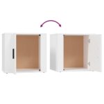 Tables de chevet 2 pcs Blanc 50x39x47 cm – Image 7