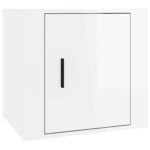 Tables de chevet 2 pcs Blanc brillant 50x39x47 cm – Image 3