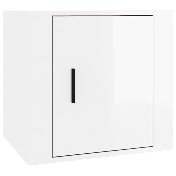 Tables de chevet 2 pcs Blanc brillant 50x39x47 cm – Image 3