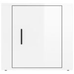 Tables de chevet 2 pcs Blanc brillant 50x39x47 cm – Image 4
