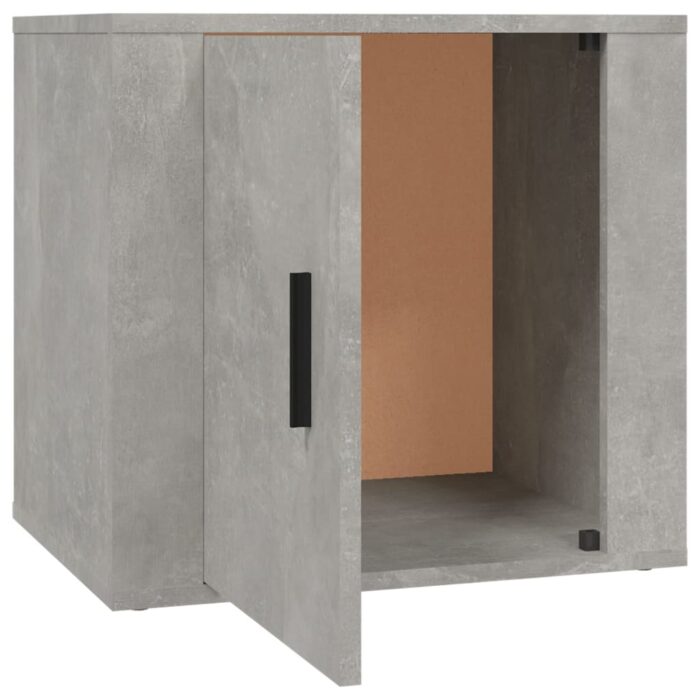 Tables de chevet 2 pcs Gris béton 50x39x47 cm – Image 6