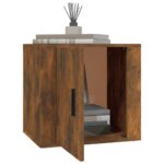 Table de chevet Chêne fumé 50x39x47 cm – Image 2