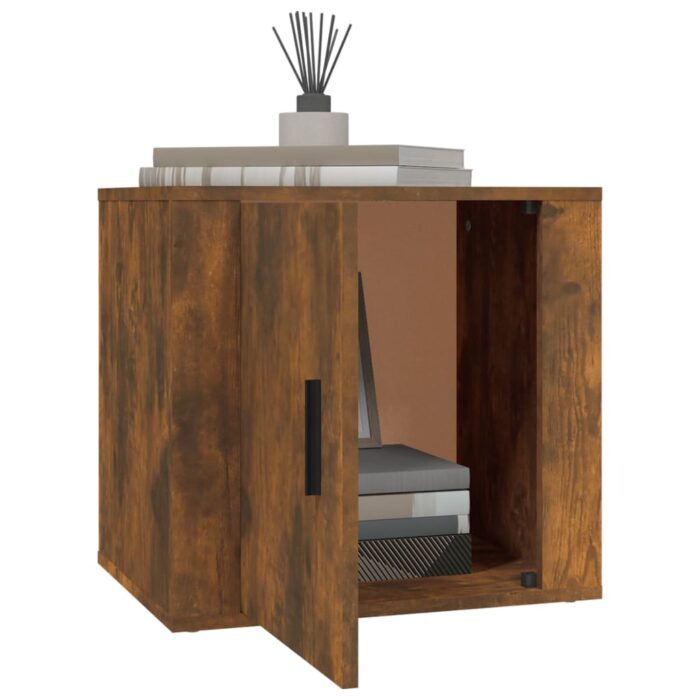 Table de chevet Chêne fumé 50x39x47 cm – Image 2
