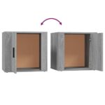 Table de chevet Sonoma gris 50x39x47 cm – Image 6