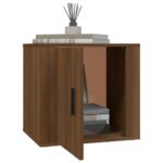 Table de chevet Chêne marron 50x39x47 cm – Image 2