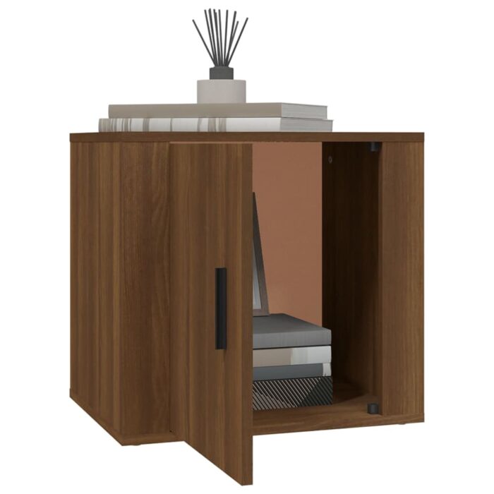 Table de chevet Chêne marron 50x39x47 cm – Image 2
