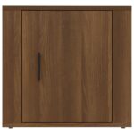 Table de chevet Chêne marron 50x39x47 cm – Image 3