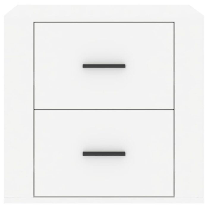 Table de chevet Blanc brillant 50x39x47 cm – Image 4