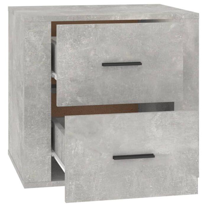 Table de chevet Gris béton 50x39x47 cm – Image 6