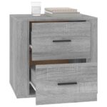 Table de chevet Sonoma gris 50x39x47 cm – Image 3