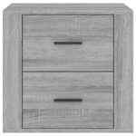 Table de chevet Sonoma gris 50x39x47 cm – Image 4