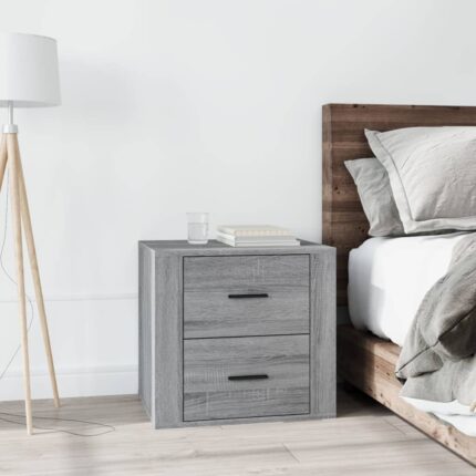 Table de chevet Sonoma gris 50x39x47 cm