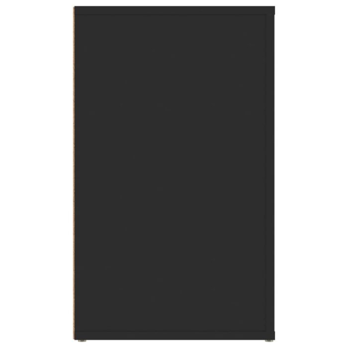 Table de chevet Noir 50x36x60 cm Bois d’ingénierie – Image 6