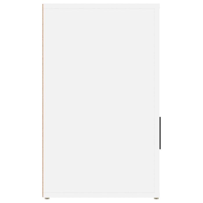 Table de chevet Blanc 50x36x60 cm Bois d'ingénierie – Image 6