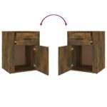 Table de chevet Chêne fumé 50x36x60 cm Bois d'ingénierie – Image 7