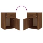 Table de chevet Chêne marron 50x36x60 cm Bois d'ingénierie – Image 7