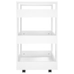 Chariot de cuisine Blanc 60x45x80 cm Bois d'ingénierie – Image 4