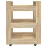 Chariot de cuisine Chêne sonoma 60x45x80 cm Bois d'ingénierie – Image 3