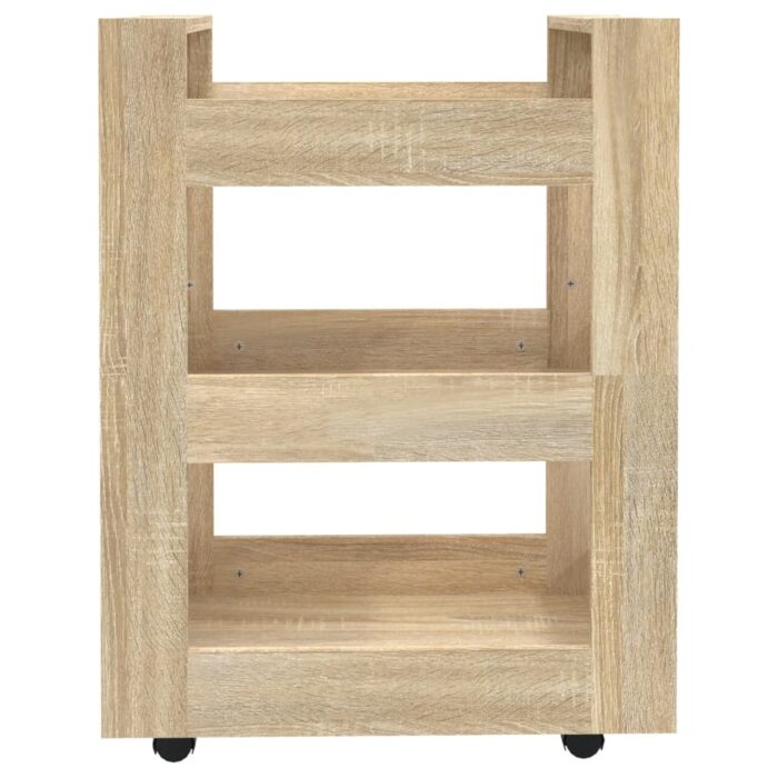 Chariot de cuisine Chêne sonoma 60x45x80 cm Bois d'ingénierie – Image 3