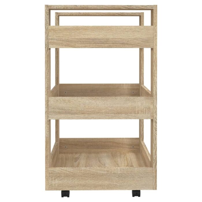 Chariot de cuisine Chêne sonoma 60x45x80 cm Bois d'ingénierie – Image 4
