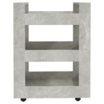 Chariot de cuisine Gris béton 60x45x80 cm Bois d'ingénierie – Image 3