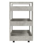 Chariot de cuisine Gris béton 60x45x80 cm Bois d'ingénierie – Image 4