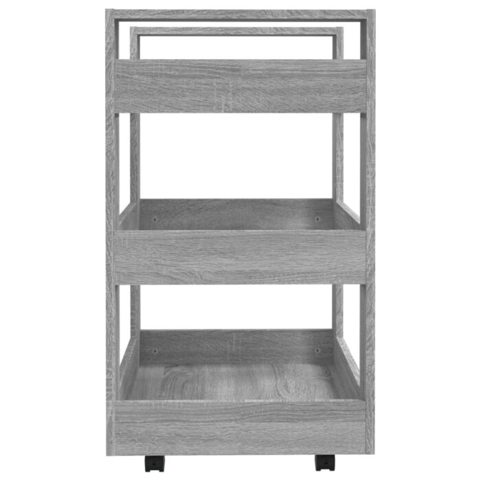 Chariot de cuisine Sonoma gris 60x45x80 cm Bois d'ingénierie – Image 4
