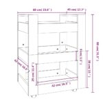 Chariot de cuisine Sonoma gris 60x45x80 cm Bois d'ingénierie – Image 6