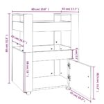 Chariot de cuisine Blanc 60x45x80 cm Bois d'ingénierie – Image 7