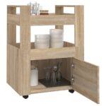 Chariot de cuisine Chêne sonoma 60x45x80 cm Bois d'ingénierie – Image 2