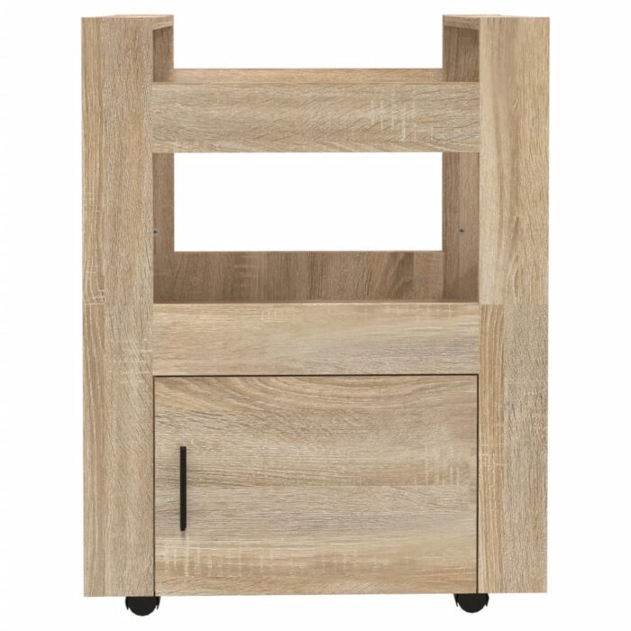 Chariot de cuisine Chêne sonoma 60x45x80 cm Bois d'ingénierie – Image 3