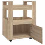 Chariot de cuisine Chêne sonoma 60x45x80 cm Bois d'ingénierie – Image 4