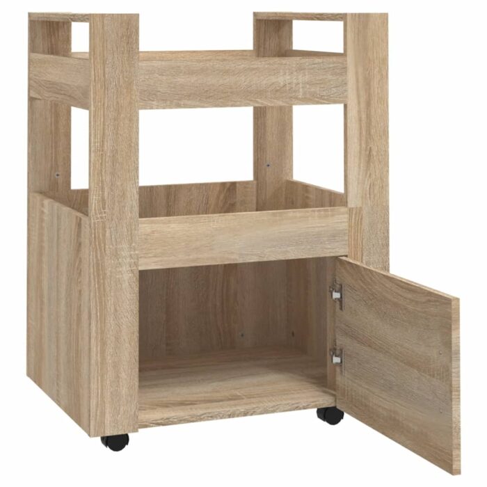 Chariot de cuisine Chêne sonoma 60x45x80 cm Bois d'ingénierie – Image 4