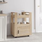 Chariot de cuisine Chêne sonoma 60x45x80 cm Bois d'ingénierie