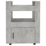 Chariot de cuisine Gris béton 60x45x80 cm Bois d'ingénierie – Image 3
