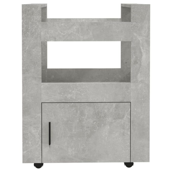Chariot de cuisine Gris béton 60x45x80 cm Bois d'ingénierie – Image 3