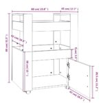 Chariot de cuisine Sonoma gris 60x45x80 cm Bois d'ingénierie – Image 7