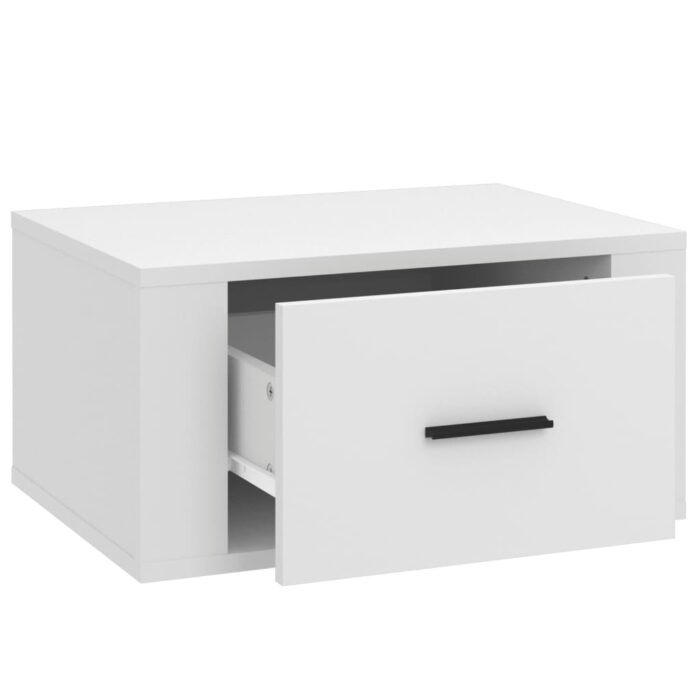 Tables de chevet murales 2 pcs Blanc 50x36x25 cm – Image 6