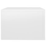 Table de chevet murale Blanc brillant 50x36x25 cm – Image 6