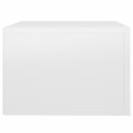 Tables de chevet murales 2 pcs Blanc brillant 50x36x25 cm – Image 7