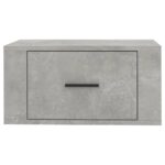 Table de chevet murale Gris béton 50x36x25 cm – Image 4