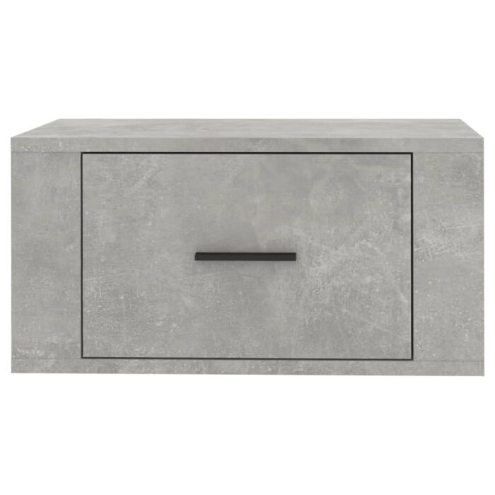 Table de chevet murale Gris béton 50x36x25 cm – Image 4