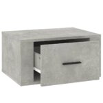 Table de chevet murale Gris béton 50x36x25 cm – Image 5