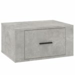 Tables de chevet murales 2 pcs Gris béton 50x36x25 cm – Image 4