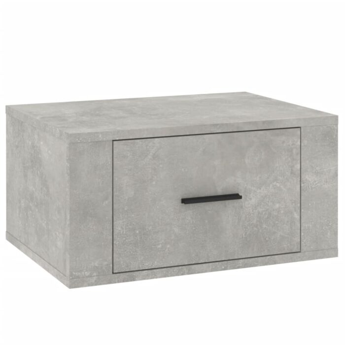 Tables de chevet murales 2 pcs Gris béton 50x36x25 cm – Image 4