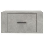 Tables de chevet murales 2 pcs Gris béton 50x36x25 cm – Image 5