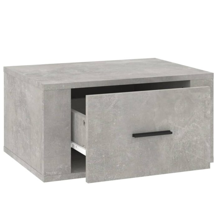 Tables de chevet murales 2 pcs Gris béton 50x36x25 cm – Image 6