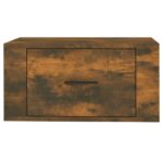 Table de chevet murale Chêne fumé 50x36x25 cm – Image 4